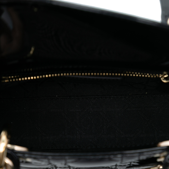 Pre-Loved Dior Mini Patent Cannage Lady Dior - Picture 4 of 7